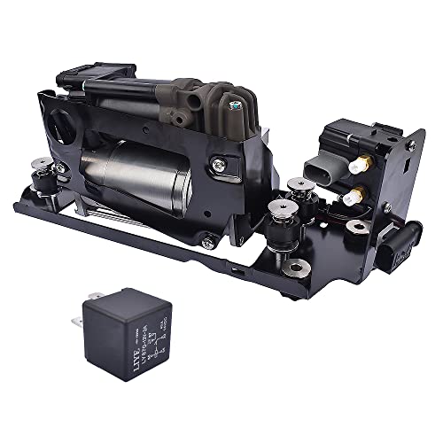 Bomba de compresor de suspensión neumática + Bloque de válvulas + relé - Compatible con 5er F07 GT 09-16, Touring F11 10-16, 7er F01 F02 F03 F04 08-15 37206784137 37206875176 37206789450 Huiruhy