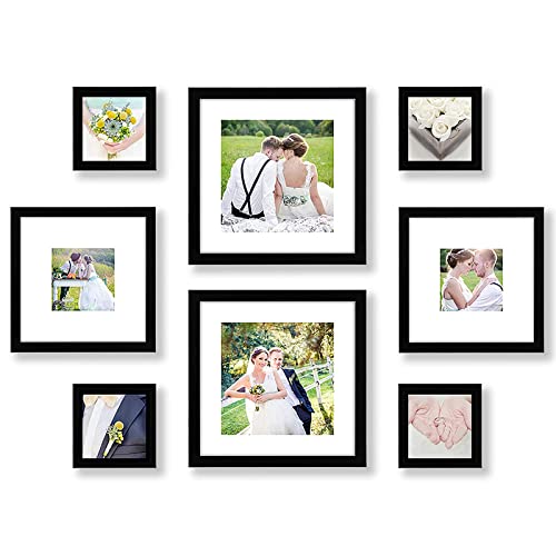 Americanflat Square Picture Frame Set in Black...