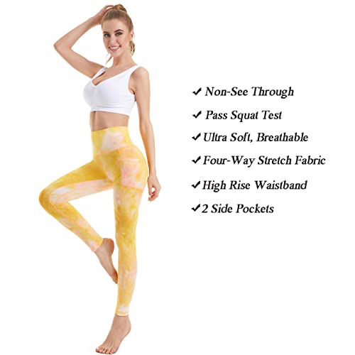 Image of iniber High Waisted Yoga Pants with Pockets for Women 4-Way Stretch Soft Running Workout Leggings Athletic Yoga Pants