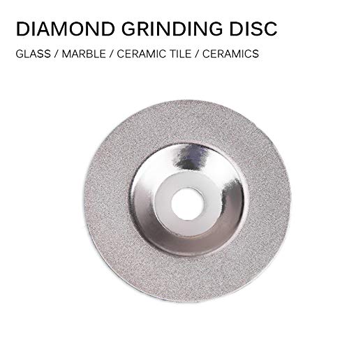 Meule à béton, Disques de meulage diamant 100mm argent 2 pcs verre bijoux roche lapidaire