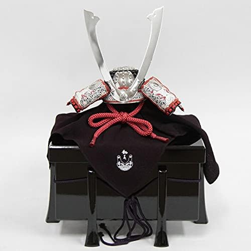 五月人形 兜 平飾り 1/3 幅65cm（245to0449）鞆美 源義家 銀 上笠 江戸