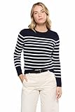 Armor Lux Pull Marin rayé Briac   Laine mérinos Rich Navy/Nature M