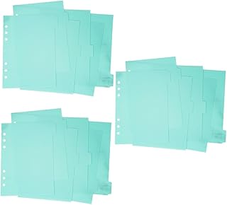 Amosfun 18 Peças Separador De Página Divisores Transparentes Abas De Papel Adesivo Removível 6 Furos Divisores De Papel Marcador De Página Divisor Divisores De Página Com Abas Separadores