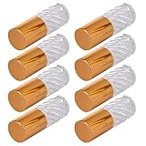 8pcs 5ml Roller Bottles Glass Roll on Perfume Bottles Essential Oil Roller Bottles Empty Travel Bottles Container Sample Bottles Vials