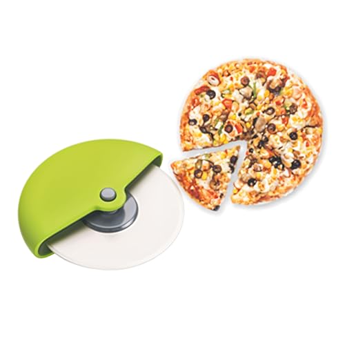 Image of Pizza Cutter Roll Cutting Wheel Pizza Cutter, Sandwich Cutter for Home - RA076 - Green