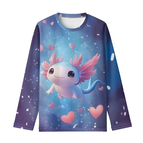 Image of WELLFLYHOM Long Sleeve T-Shirt for Boys Girls 3-16 Years Old Tee Tops Crewneck Pullover Shirts Fall Outfits