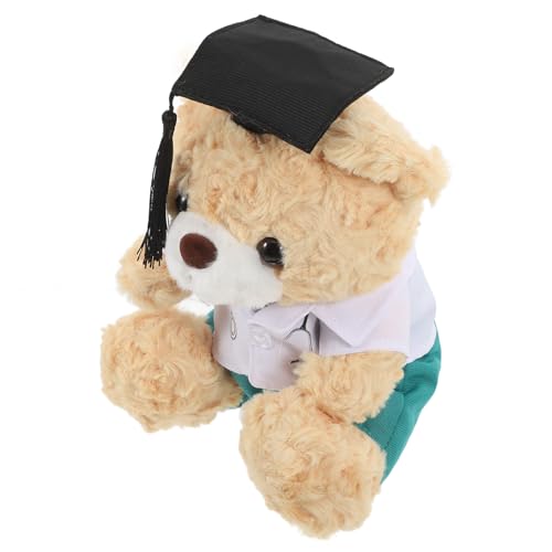 Beaupretty Ours en Peluche Médecin Peluche Docteur 1 Pièce Taille Moyenne Couleur Marron Clair Vêtement Vert Présent pour Étudiants en Médecine Décoratif