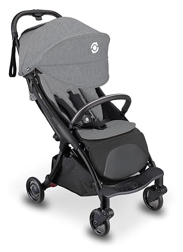 GLOBBER STROLL Lite - Cochecito para bebé y niño pequeño, plegable automático, ligero, ruedas de 5/6', color gris