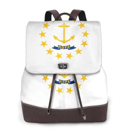 Sac à dos en cuir noir Rhode Island pour ordinateur portable EdWal