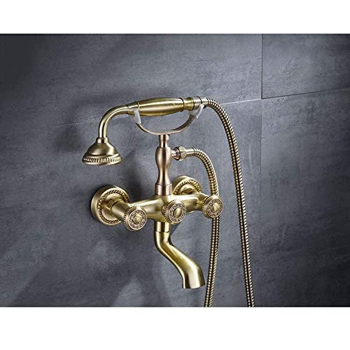 Robinet de salle de bain mural en bronze pour douche et bidet