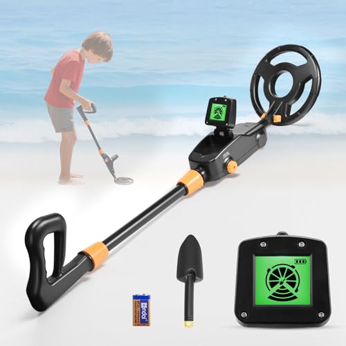【Piastra di ricerca impermeabile】Dotato di una bobina di ricerca impermeabile IP68, il metal detector per bambini è ideale per l'esplorazione di fondali bassi o in spiaggia, e anche per rilevare varie condizioni estreme del fondale, come foreste, spiagge, parchi, strade, montagne, ecc. Nota: la centralina non può essere immersa in acqua.