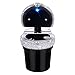 eing Cendrier de voiture portable sans fumée avec indicateur LED bleu, accessoire de voiture pour femme, idéal pour la voiture, la maison et le bureau, noir