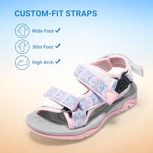 Image of DREAM PAIRS Boys Girls Sandals Kids Adventurous Light-Weight Adjustable Straps Summer Water Shoes (Toddler /Little Kid /Big Kid)