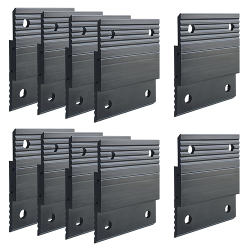 Image of 2 inch French Cleat Picture Hanger, 10 Pairs Heavy Duty Aluminum Z Clips Interlocking Wall Mounting Brackets with Screws for Hanging Photo Panel Mirror Whiteboard Cabinet Shelf Headboard Art (Black)