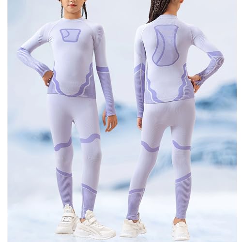 Kids winter thermal underwear ski suit sports physical training clothing long-sleeved3