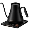 Electric Kettles Gooseneck Electric Kettle 1 Temperature Control Stainless Steel Inner Quick Heating for Pour Over Coffee Brew Tea Boil Hot Water 09L Black