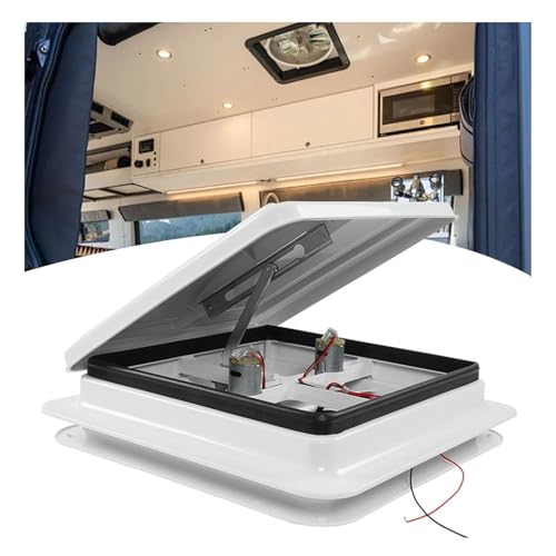 YJKKZQLB Ventilador de Techo para Caravana/Autocaravana de 12 V, Impermeable, para claraboya, Capota, Ventana y trampilla de Techo (Dos Ventiladores de Entrada y Salida).