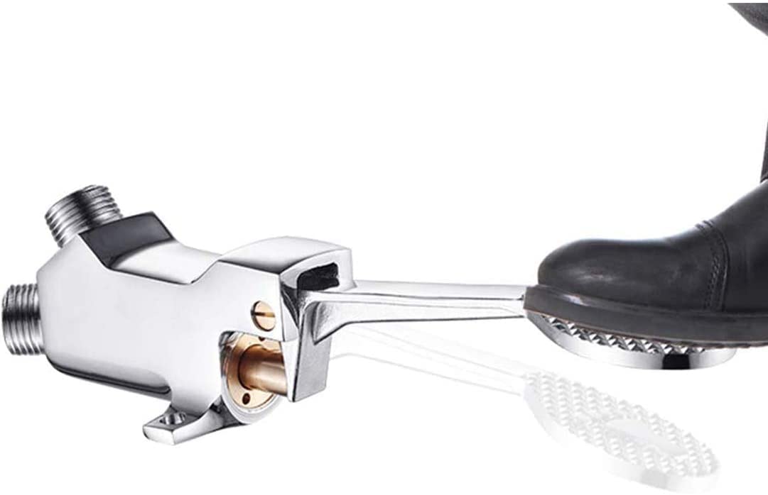 Vanne à Pédale Pour Robinet De Salle De Bain - Laiton - Diamètre 48 Mm - Contrôle Mains Libres, économie D'eau