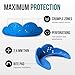 SISU Max Mouthguard, Electric Blue - 50% Stronger, Maximum Protection for Rugby, MMA, Boxing, Lacrosse, Football, Hockey, High-Impact Sports - Adult Fit, Remoldable Up to 20 Times, Works for Braces