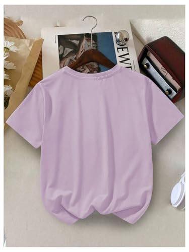 SweatyRocks Girl's Letter Graphic Summer Tops Short Sleeve Crew Neck Tee Top Faith T Shirts2