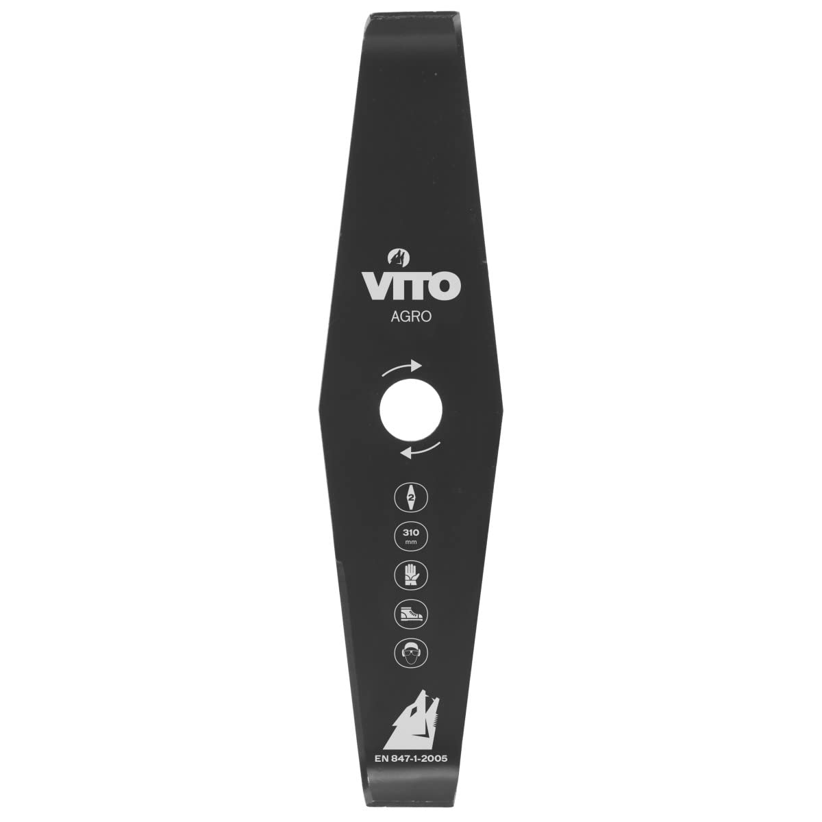 VITO - Lama da taglio 310 mm per decespugliatore, 2 denti alesaggio 25,4 standard