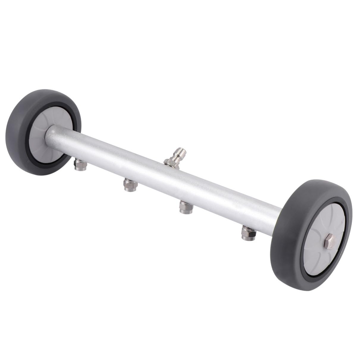 Limpiador de Chasis de Coche Rodillo Giratorio, Acero Inoxidable y Conector Rápido 1/4 Pulgada para Limpieza del Suelo y Partes Inferiores