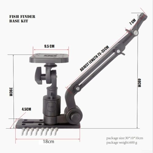 Support de base pour détecteur de poissons stable pour pêcher en kayak sans vibration - 3