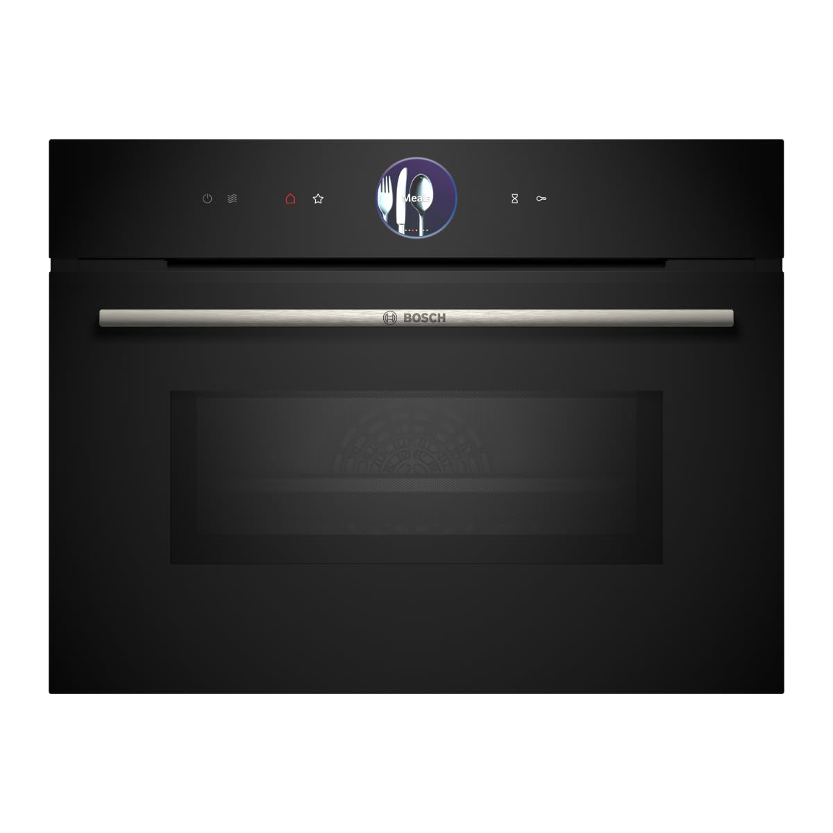 Bosch Serie 8 CMG7761B1 Einbau-Kompaktbackofen mit Mikrowellenfunktion, 45 x 60 cm, Pyrolyse, Air Fry, Schwarz