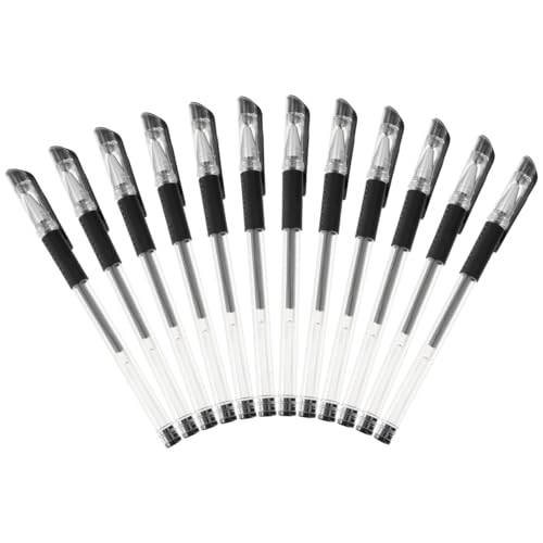EXCEART 12 bolígrafos gel punta fina 0.5 mm tinta negra miniatura 1
