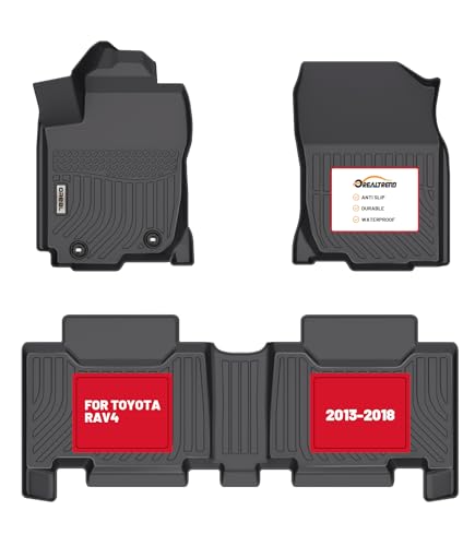 orealtrend Car Floor Mats Compatible with Toyota RAV4 2013-2018 (Not for Hybrid or Prime) Heavy Duty All Weather Guard Water Spill Proof Front Rear Carpet Custom Fitted Odorless Anti Slip