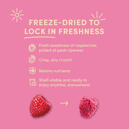 Tru Fru Freeze Dried Raspberries in White & Dark Chocolate, Chocolate Covered Fruit, Freeze Dried Fruit and Gluten Free Candy, Non-GMO & Kosher Sweet, Perfect for Travel & On the Go (3.4oz) 6 Pack