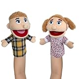 Hand Puppet Family Puppet,2pcs Cute Puppet Plush Toys Teaching Show,Soft Puppet for Kids Family Members Role Playing Birthday