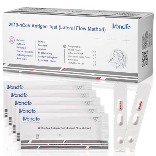 Wondfo Covid Lateral Flow Test Kit 5 Pack