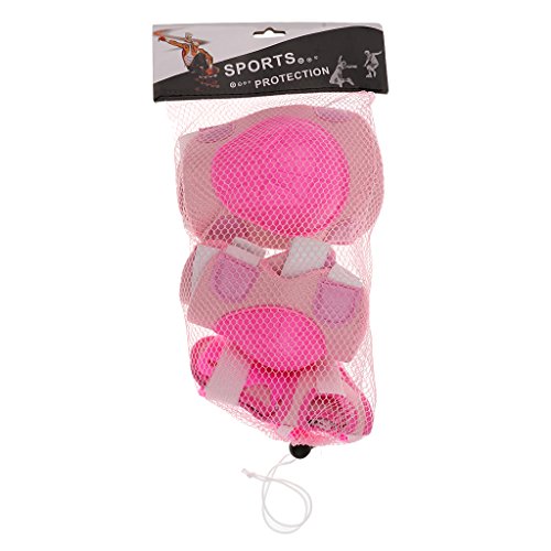 gazechimp 6 Peças Miúdo Skate Skate Bicicleta Cotovelo Pulso Joelheiras Equipamentos De Proteção - R