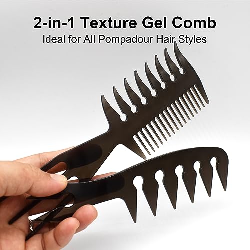 Professional 2-in-1 Mens Hairstyling Texture Comb - Image 2