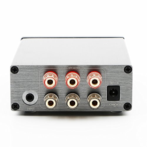 Mini Digital Stereo Amplifier, Hifi Amplifier with Subwoofer, 2 Channel Class D Audio Power Amplifier 50W+50W+100W, DC12V - 24V, 2.1 Volume Controlled Stereo Amp for Home or Car - Thumbnail 4