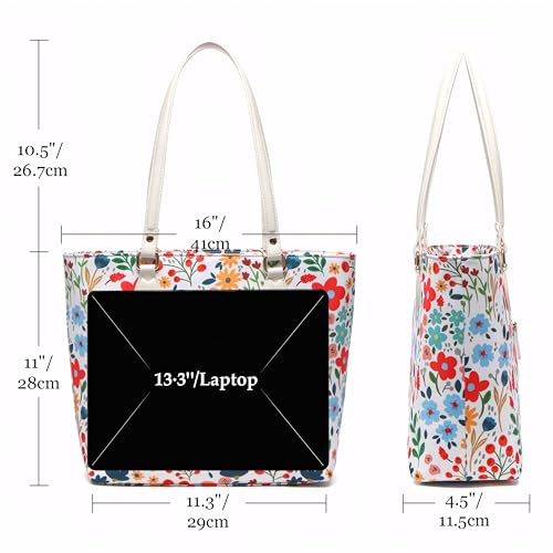 Image of Tote bags for women, tote purse, nylon tote bag, with zipper and pockets, waterproof