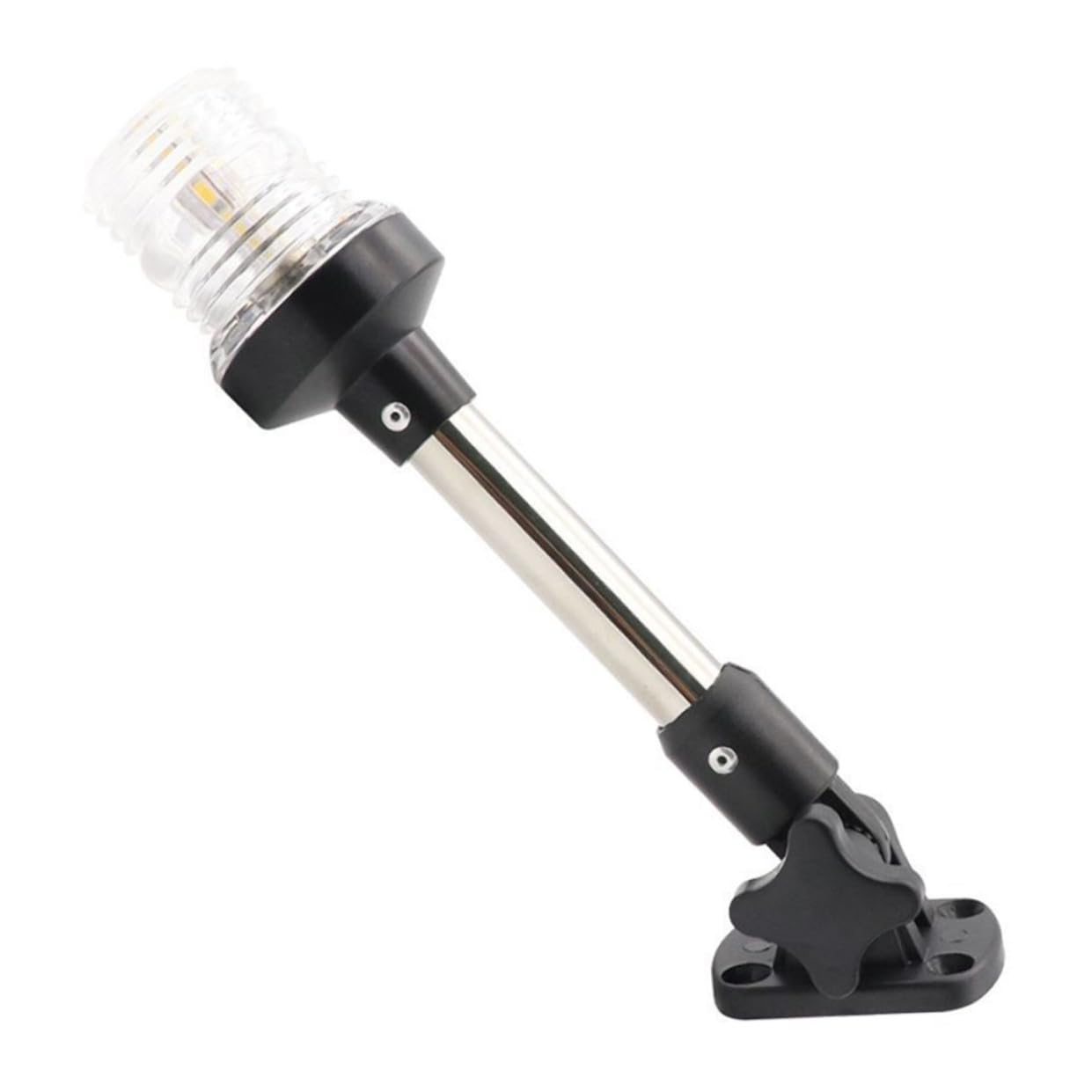 Veemoon Luce di Navigazione LED Ribaltabile 12v 360° Bianco per Barche, Luce di Ancoraggio Marina Angolo Regolabile, Lampada di Segnalazione per Yacht e Imbarcazioni Sportive