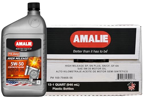 AMALIE High Mileage Aceite Motor 5W-30 1 Quart Pack 12 miniatura 1