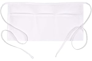 Chic White Apron: Enhancing Serving Excellence with Ample Pockets