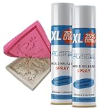 Silicone Mold Release Spray (2x16.9 fl oz / 500ml) Release Agent for Epoxy Resin, Candle & All Molds | Smooth...