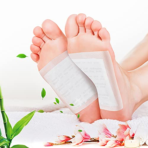 Detox Pflaster Fuß, Chanarily 100 Stück Bambuskohle-Entgiftungs Fußpflaster Lindert Müdigkeit, Verbessert Die Schlafqualität, Entgiftet Fußpflege Cover