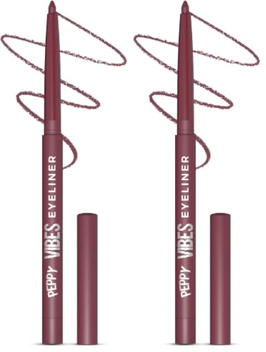 Image of Glam21 Peppy Vibes Eyeliner |Matte Finish Stays up to 10 Hours |Smudge-Proof & Water-Proof |Long Lasting Eyeliner | Precision application|Raisin-0.4g (Pack of 2)