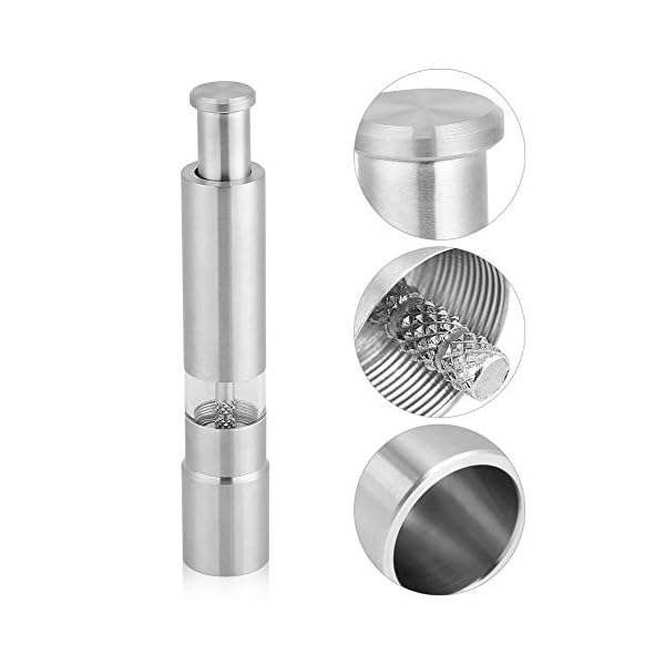 Manuelle Kaffeebohnenmühle, tragbare Kernpresse, Pfeffermahlen, Edelstahl-Kaffeemühle für Filterkaffee – Bild 5