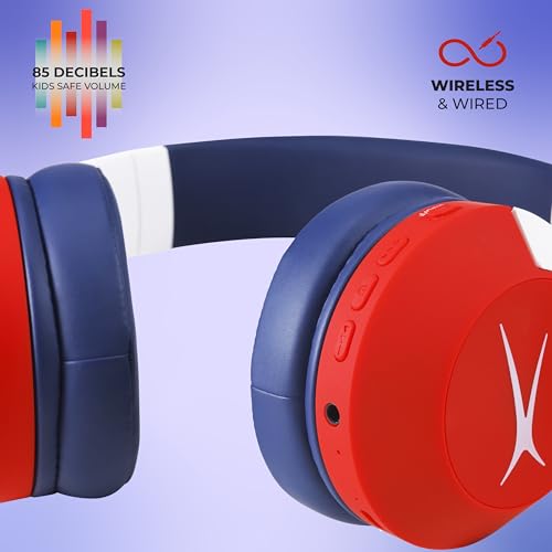 Image of Altec Lansing Kid Safe Noise Cancelling Wireless Headphones 15H Battery, 85dB Volume Limit, Foldable Design Powerful Sound, Active Noise Cancellation Perfect for Kids Ages 7+