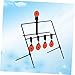 BESPORTBLE Self-resetting Metal Shooting Practice Set Heavy Duty Training Decor Black