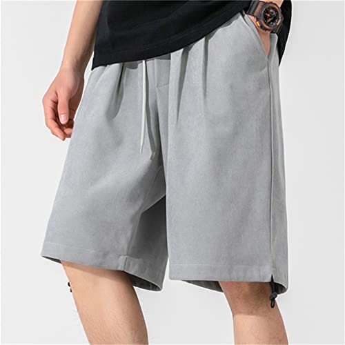 Short ample homme été short casual gris bermuda de sport cinq-points - 2