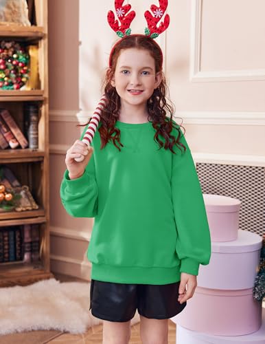 Arshiner Girls Oversized Striped Crewneck Sweatshirt Long Sleeve Color Block Pullover Tops Fall Casual Clothes 5-14 Years3