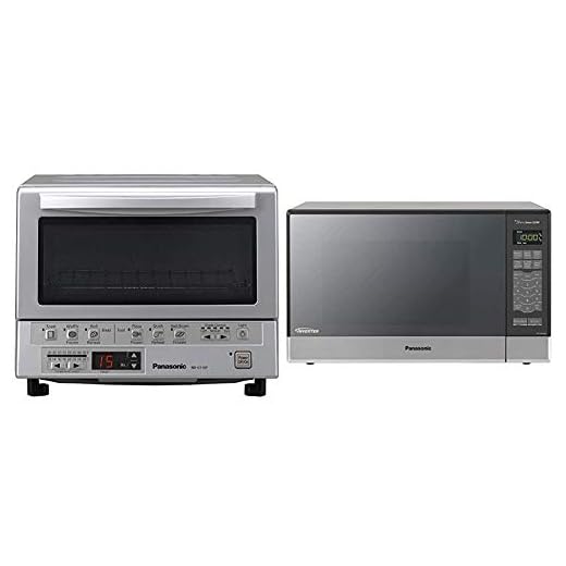 Panasonic FlashXpress Compact Toaster Oven - 4 Slice & Microwave Oven NN-SN686S Stainless Steel Countertop/Built-In with Inverter Technology and Genius Sensor, 1.2 Cubic Foot, 1200W
