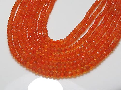 Perles de cornaline facettées 3.5mm pour offrir un bijou fait main